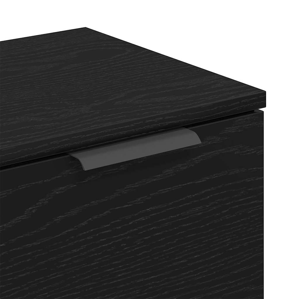 Sideboards 2er Set Schwarz Eiche 60x30x70 cm Holzwerkstoff